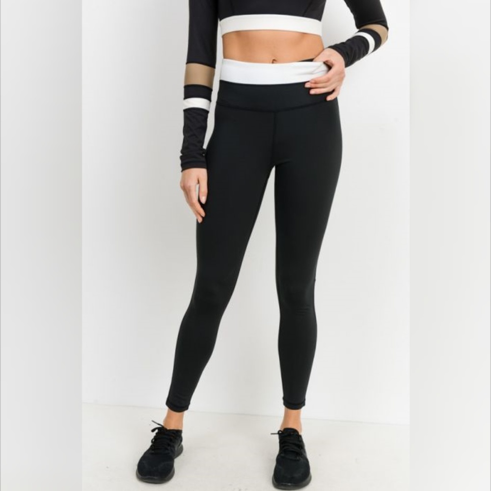 Half n Half Band Colorblock Highwaist Essential - Picture 2 of 7